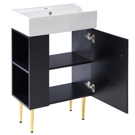 Bathroom Vanity, Combo Cabinet, Bathroom Storage Cabinet, Single Ceramic Sink HouseOfZazla
