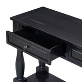 TREXM 63" Long Console Table with Drawers and Shelf