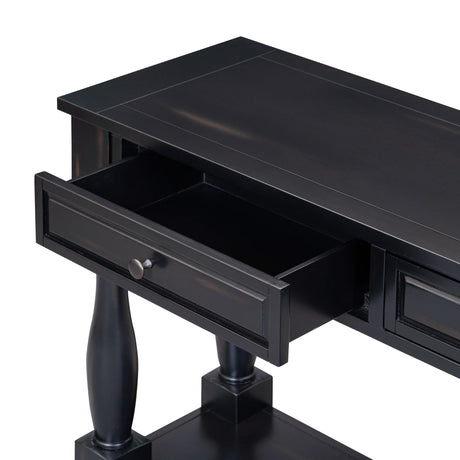 TREXM 63" Long Console Table with Drawers and Shelf HouseOfZazla