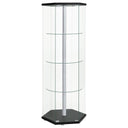 Tenley - 4 Shelf Curio Cabinet With Hexagonal Design HouseOfZazla