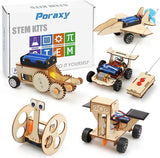 5 in 1 Model Car Kits, STEM Projects 3D Wooden Puzzles, Educational Science Experiment Building Set, DIY STEM Solar Toys WoodArtSupply