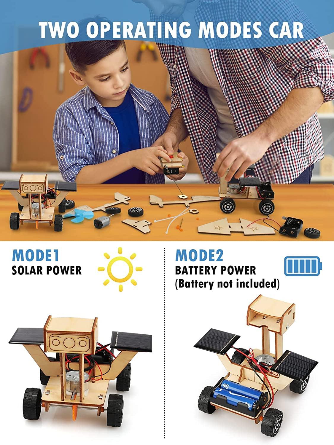 5 in 1 Model Car Kits, STEM Projects 3D Wooden Puzzles, Educational Science Experiment Building Set, DIY STEM Solar Toys WoodArtSupply
