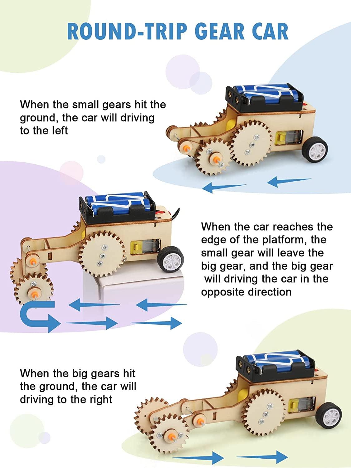 5 in 1 Model Car Kits, STEM Projects 3D Wooden Puzzles, Educational Science Experiment Building Set, DIY STEM Solar Toys WoodArtSupply