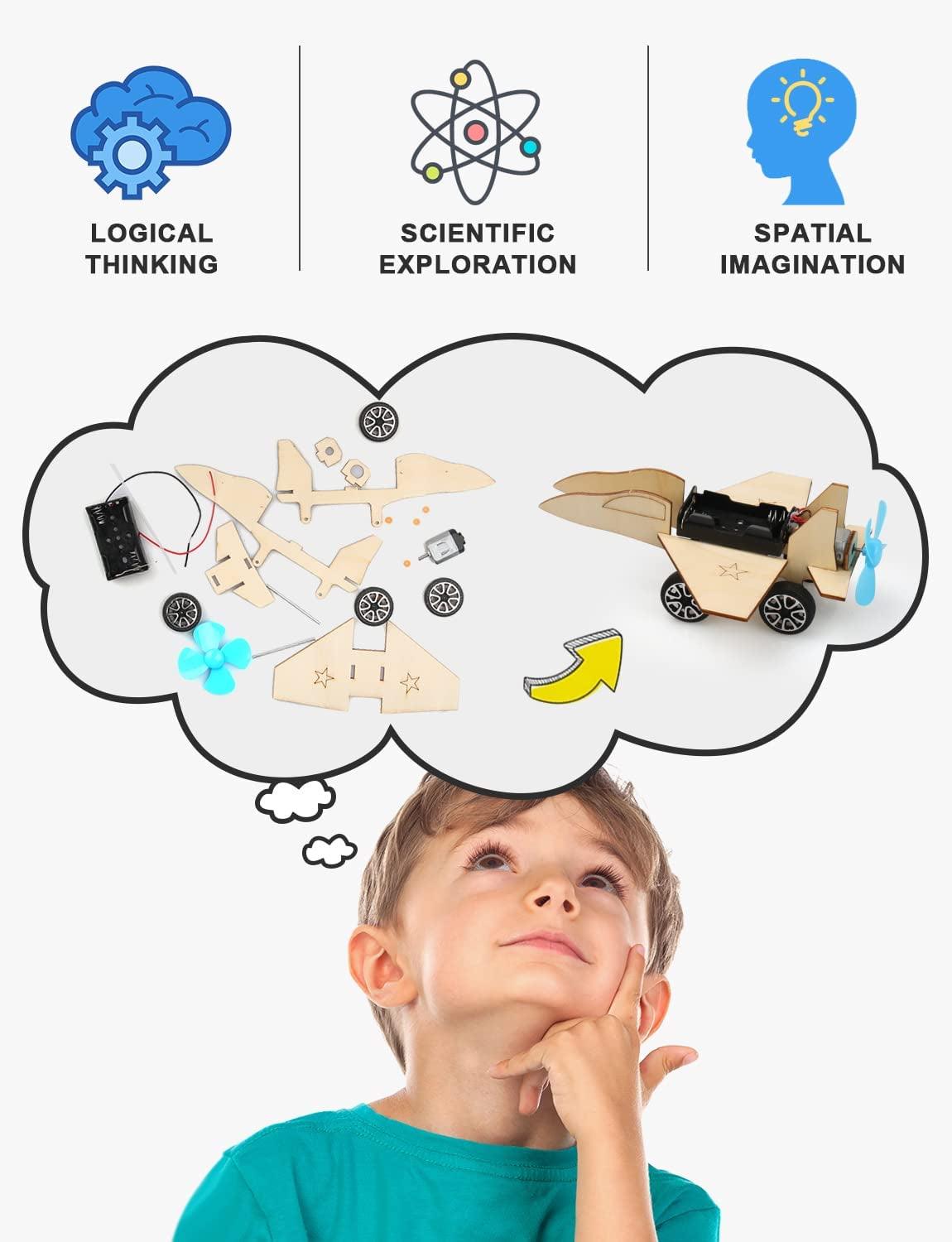 5 in 1 Model Car Kits, STEM Projects 3D Wooden Puzzles, Educational Science Experiment Building Set, DIY STEM Solar Toys WoodArtSupply