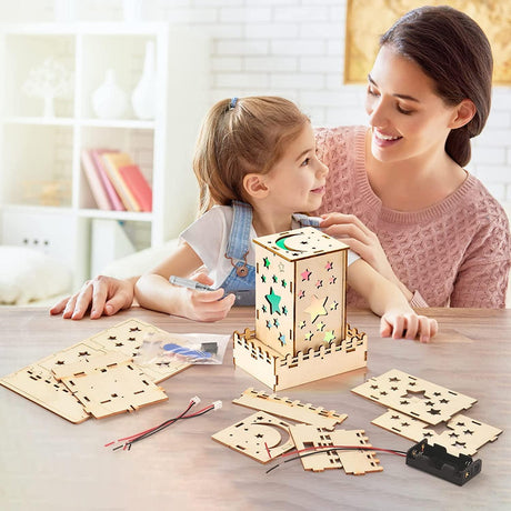 5-in-1 Wooden STEM Craft Kit for Kids Ages 8-12 - DIY Amusement Park Projects WoodArtSupply