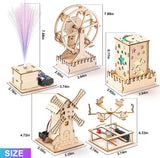 5-in-1 Wooden STEM Craft Kit for Kids Ages 8-12 - DIY Amusement Park Projects WoodArtSupply