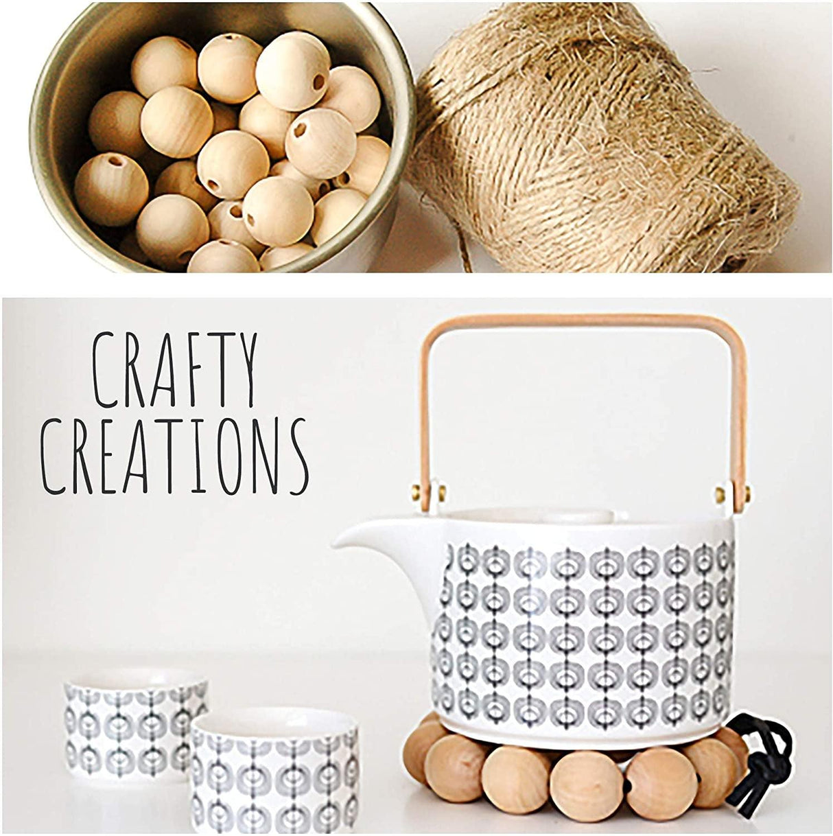 500Pcs Wooden Beads 6 Sizes Unfinished Natural Wood Crafts round Predrilled Balls Jewelry 8Mm 10Mm 12Mm 14Mm 16Mm 18Mm WoodArtSupply