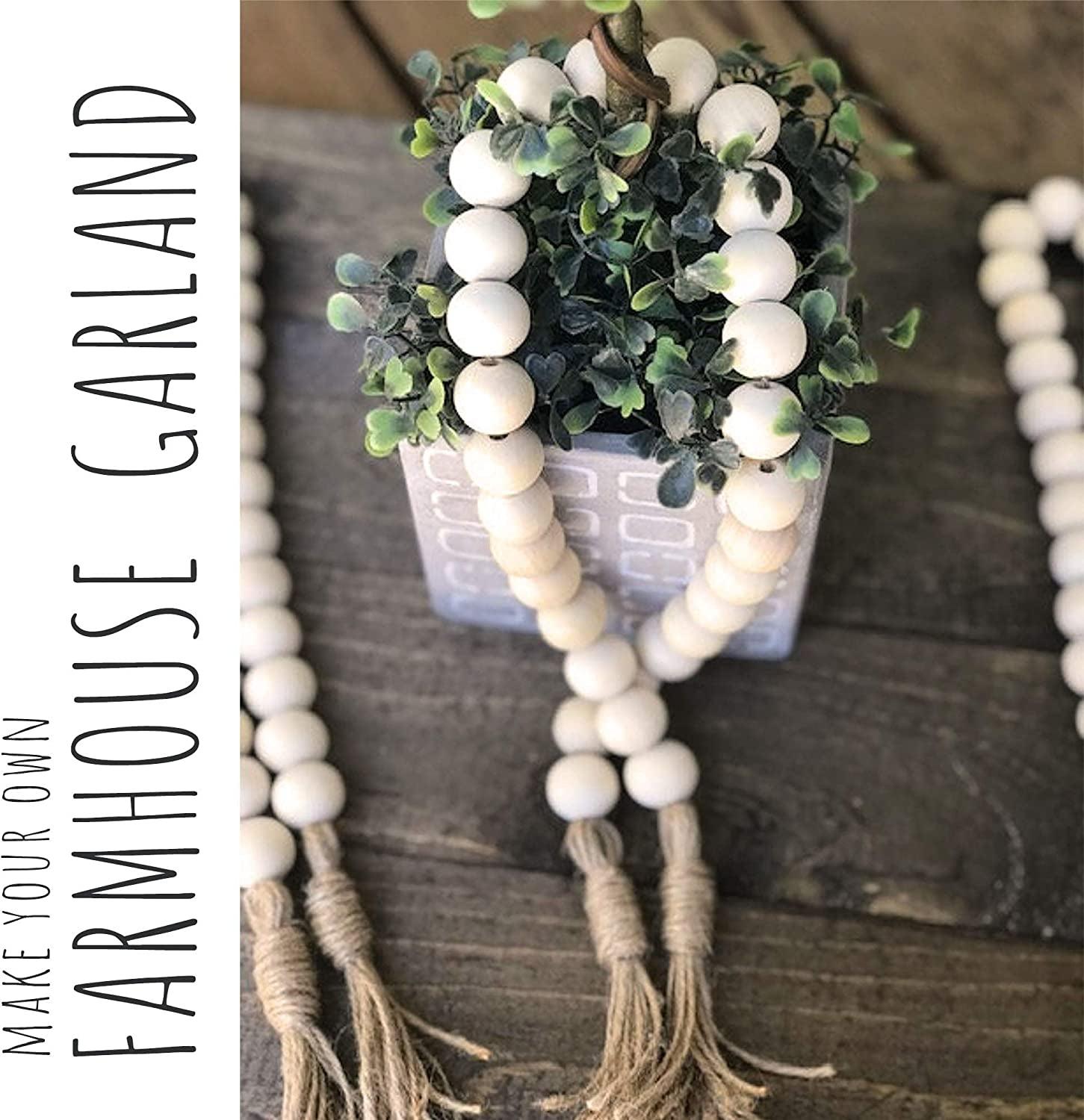 500Pcs Wooden Beads 6 Sizes Unfinished Natural Wood Crafts round Predrilled Balls Jewelry 8Mm 10Mm 12Mm 14Mm 16Mm 18Mm WoodArtSupply