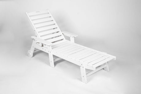 Lounge Chair Outdoor with Wood Texture, HDPE, Adjustable Backrest HouseOfZazla