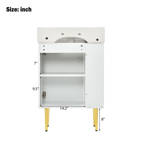 Bathroom Vanity, Combo Cabinet, Bathroom Storage Cabinet, Single Ceramic Sink HouseOfZazla