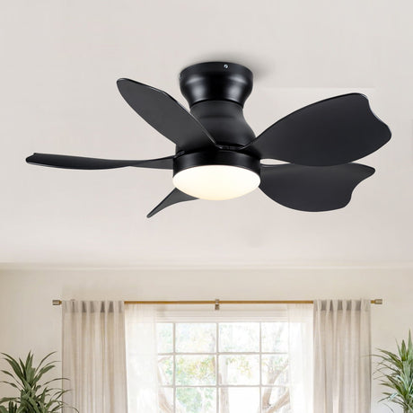 Low Profile Flush Mount Ceiling Fan With Light HouseOfZazla