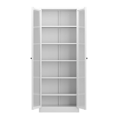 Industrial Metal Kitchen Pantry Cabinet With Adjustable Shelves - White HouseOfZazla