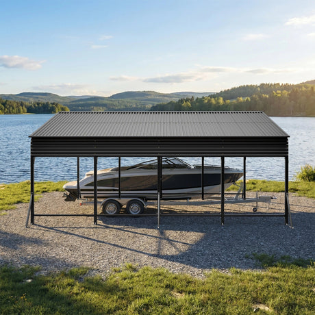 20'x20' Galvanated Steel Carport Canopy HouseOfZazla