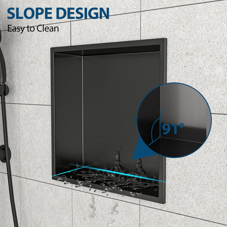 Stainless Steel Shower Niche With Seamless Design For Bathroom Storage HouseOfZazla