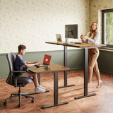 Casaottima Electric Standing Desk Frame, Dual Motor Height Adjustable Table Legs with Memory Presets for Home Office, Stand Up Desk Legs for 40 to 79 inch Desktop, Black Frame Only Casaottima