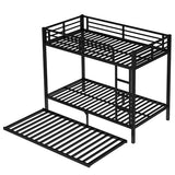 Bellemave Metal Twin XL Over Twin XL Bunk Beds with Trundle,Heavy Duty Bunk beds Frame for Adults,Kids,Teens,Space-Saving,Black Bellemave
