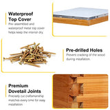 Maybee 8-Frame Langstroth Beehive Dipped in 100% Beeswax, Complete Bee Hives and Supplies Starter Kit Includes 2 Deep Hive Bee Box and 2 Bee Hive Super with Beehive Frames and Foundation MayBee