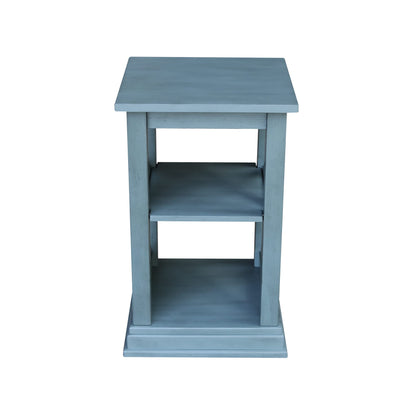 IC International Concepts International Concepts Hampton Accent Shelves Table, Ocean Blue - WoodArtSupply