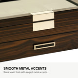 Decorebay Executive Unisex Black Wood Valet sunglasses and Jewelry Box Storage (SuperStar 2) Decorebay