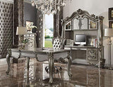 Acme Versailles Wooden Executive Writing Desk with 3 Drawers in Platinum Silver ACME Furniture