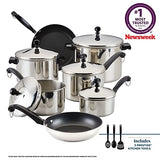 Farberware Classic Stainless Steel Cookware Pots and Pans Set, 15-Piece,50049,Silver Farberware
