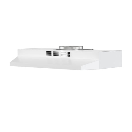 FIREGAS Range Hood 30 inch Under Cabinet Range Hood with 2 Speed Exhaust Fan,Ducted/Ductless Convertible,Rocker Button Control,300 CFM, White Vent Hood Aluminum Filter Included FIREGAS