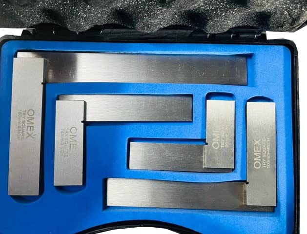 OMEX PRECISION STEEL HARDENED SQUARE SET GROUND MACHINIST TOOL 2" 3" 4" 6" NEW DIN875 I PLASTIC BOXED AI