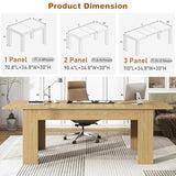 70.8"-110" Extendable Dining Table for 6-12 Person, Wooden Dining Room Table, Modern Extendable Table for Gatherings, Meeting for Small Kitchens, Dining Office Areas(Natural) Fingertip WD