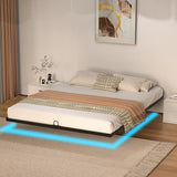 Arhomefurni Floating Bed Frame with Smart LED Lights Metal Platform Bed Easy Assembly No Box Spring Needed (King) Arhomefurni