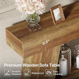 Tribesigns 70.9 Inch Long Console Tables, Farmhouse Entryway Table with Storage, 2-Tier Sofa Table Behind Couch for Entrance, Hallway, Living Room (Rustic Brown) Tribesigns