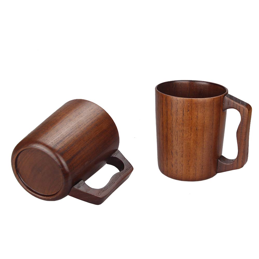 12 oz Handmade Wooden Coffee Mug Wood Outdoor Cool Man Mug Unique Camping Cup Guys Tankard Beer Mug Stein for Men Gift Coffee Cup Fancy Viking Mug - WoodArtSupply