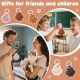 Aanqilze 5PCS Pet Hair Storage Keychain, Pet Dog Cat Hair Collector Paw Shaped fur keepsake Keychains, pet enthusiast commemorative gift