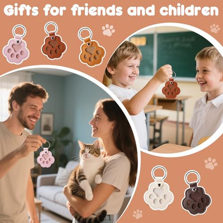 Aanqilze 5PCS Pet Hair Storage Keychain, Pet Dog Cat Hair Collector Paw Shaped fur keepsake Keychains, pet enthusiast commemorative gift Aanqilze