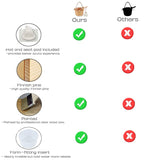 Bestnewie Sauna Bucket with Ladle Handmade Wooden Sauna Bucket Sauna Spa Accessory - 5 Liter (1.3 Gallon) Sauna Bucket with Felt Sauna Hat and Sauna Seat Pad Bestnewie