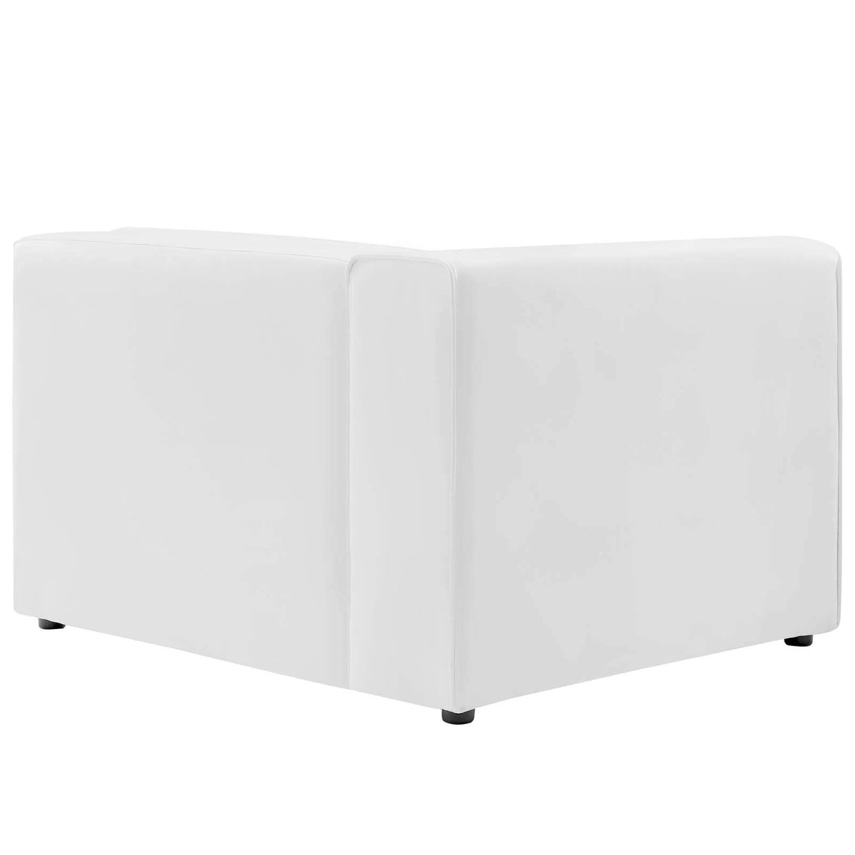 Modway Mingle Vegan Leather 3-Piece Sectional Sofa in White Modway