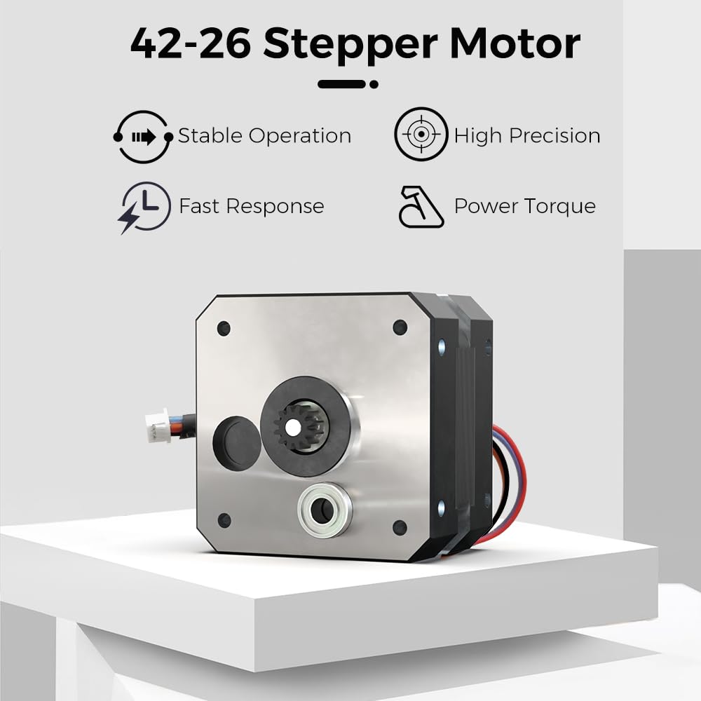 Creality Ender 3 V3 SE Extruder Motor, Official 42-26 Stepper Motor 3D Printer Extruder Stepper Motor 0.84A 12 Teeth Round Shaft, Sprite Extruder Motor for Ender 3 S1/3 S1 Pro/3 S1 Plus/5 S1/ - WoodArtSupply