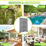 Metal Privacy Screen Room Divider, 72" h x 47" w Freestanding Decorative Panel, Rustproof Steel Indoor Outdoor Privacy Fence for Patio, Balcony, Garden, Living Room, Office & Sunroom GAOMON