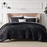 Bedsure Queen Comforter Set - Cooling and Warm Bed Set, Charcoal Black Reversible Bedding for All Season, 3 Pieces, 1 Queen Size Comforter (88"x88") and 2 Pillow Cases(20"x26") Bedsure