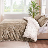 Love's cabin Light Taupe Twin Comforter Set - Twin XL Size Dorm Bedding, 2 Pieces Cute Floral Bedding Comforter Set, Soft Reversible Flowers Comforter, 1 Comforter & 1 Pillow Sham Love's cabin