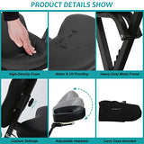 Pazidom Portable Massage Chair - Tattoo Chair with 4 Inch Thick Sponge, Height Adjustable, Light Weight, Foldable Spa Chair w/Face Cradle & Carrying Bag, Load Capacity 250LBS, Black Pazidom