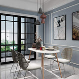 COZYCASA Dining Table Oval 47.2" Mid Century Modern White Kitchen Dinner Table Simple Table for Home Office Kitchen Living Room Bistro Cafe, Computer Writing Desk, White (Oval) COZYCASA