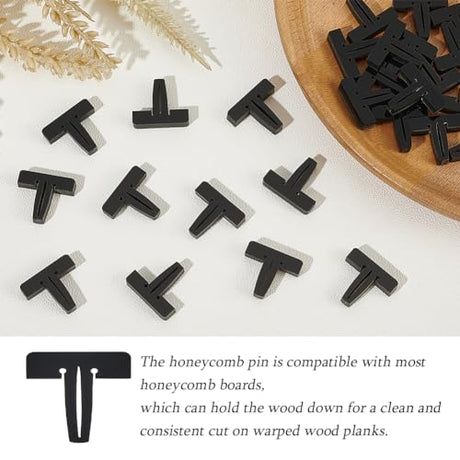 BENECREAT 40Pcs Acrylic Honeycomb Tray Pins, 0.78x0.68inch Laser Engraving Crumb Tray Pins Hold Down Pins with Laser Cutter and Engraver Machine for Accessories Compatible BENECREAT