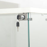 Maotifeys 64" Glass Cabinet, 4 Shelves Glass Display Cabinet with LED Lights, Glass Storage Cabinet with 2 Doors, Curio Cabinet Toy Organizers Rack, Display Shelf, Kids Bookshelf for Bedroom, White Maotifeys