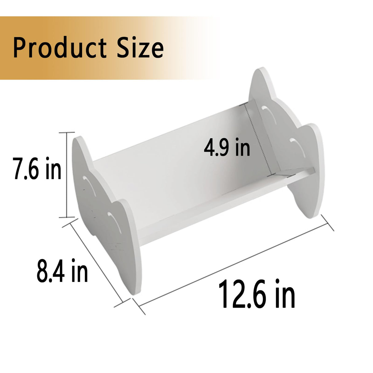 KUAIYU Kids Bookshelf, Mini Desktop Bookshelf with Tilted Shelf for Desk, Tabletop Book Shelf and Storage Rack in Living Room/Office/Home KUAIYU