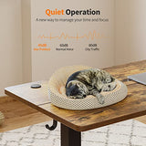 Cubiker Standing Desk 48 x 24 Inch, Stand up Height Adjustable Desk, Home Office Electric Table, Sit Stand Desk with Splice Board, Black Frame & Rustic Brown Desktop Cubiker