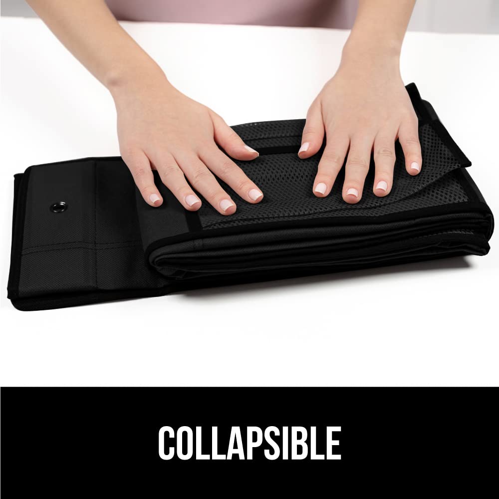 GORILLA GRIP Over the Door Shoe Organizer, 24 Large Breathable Mesh Pockets, Space Saving Hanging Storage Holder, Closet Rack Hanger Holds Up to 40 lbs, Hangs on Closets for Shoes, Accessories, Black GORILLA GRIP