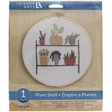 LEISURE ARTS Embroidery Kit 6" Plant Shelf - Embroidery Kit for Beginners and Adults, Cross Stitch Kits with Patterns, DIY Starter Set for Seasonal Craft Projects