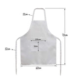 TSD STORY Total 15 PCS Plain Color Bib White Apron for Women Adult with 2 Front Pocket TSD STORY