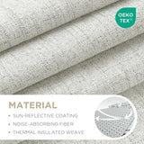 Joydeco Blackout Curtains for Bedroom - 84 Inch Long 100% Light Blocking 2 Panels Set White Drapes, Thermal Insulated Room Darkening Curtains, Linen Textured for Living Room, Rod Pocket & Back Tabs Joydeco