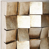 Empire Art Direct Textured II Rugged Blocks with Gold Leaf, 3D Wood Wall Art, Ready to Hang, 72" x 22", Living Room,Bedroom Empire Art Direct